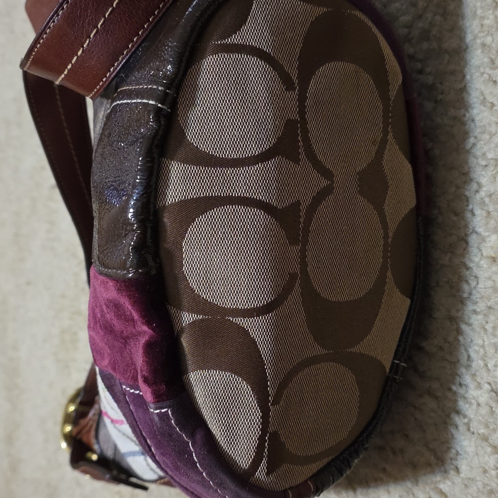 Coach Patchwork Leather Turnlock Shoulder Bag - M… - image 3